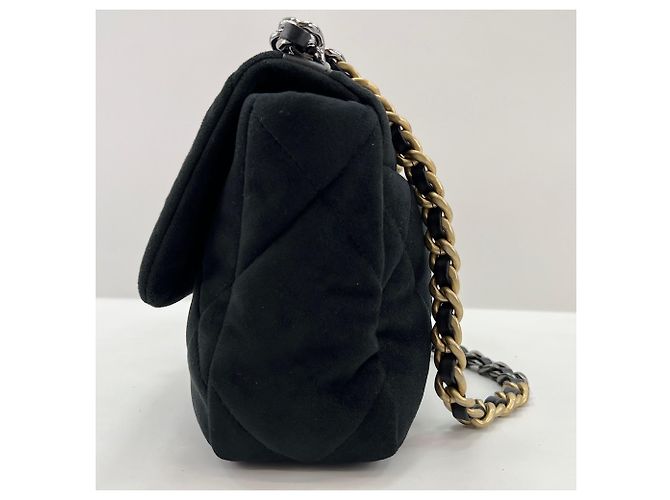 Borsa a Spalla Chanel Matelassé Velvet Nero - vista 5