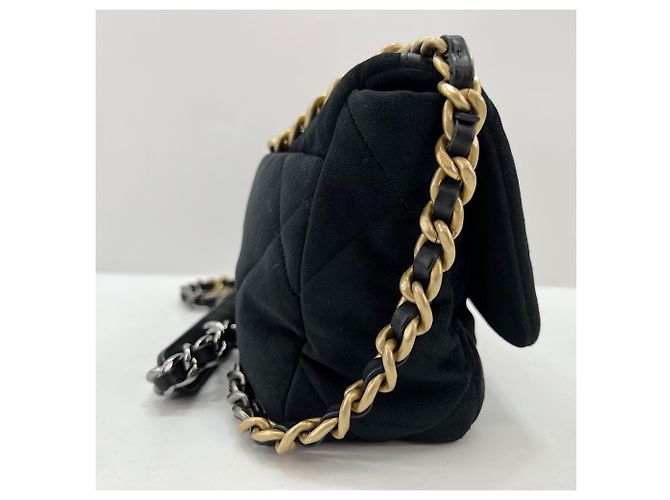 Borsa a Spalla Chanel Matelassé Velvet Nero - vista 6