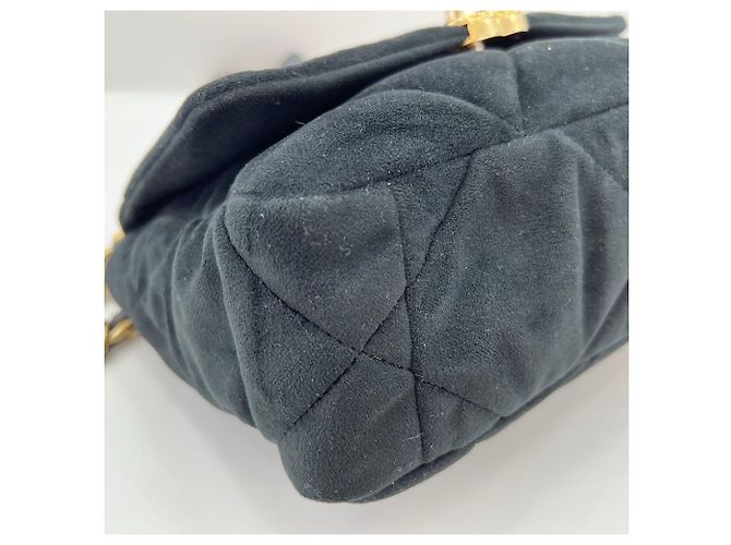 Borsa a Spalla Chanel Matelassé Velvet Nero - vista 8