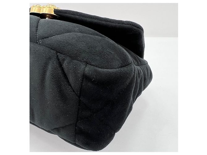 Borsa a Spalla Chanel Matelassé Velvet Nero - vista 9