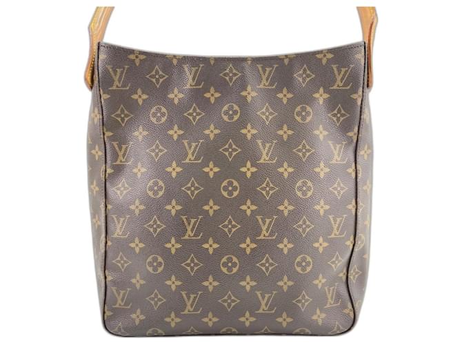 Borsa Louis Vuitton Looping GM Marrone - vista 3