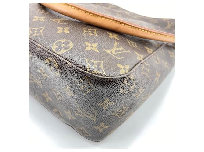 Borsa Louis Vuitton Looping GM Marrone - vista 9