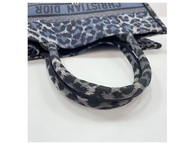 Borsa tote Christian Dior stampa leopardata blu - vista 12