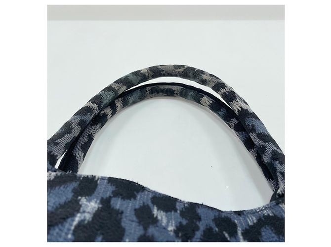 Borsa tote Christian Dior stampa leopardata blu - vista 13