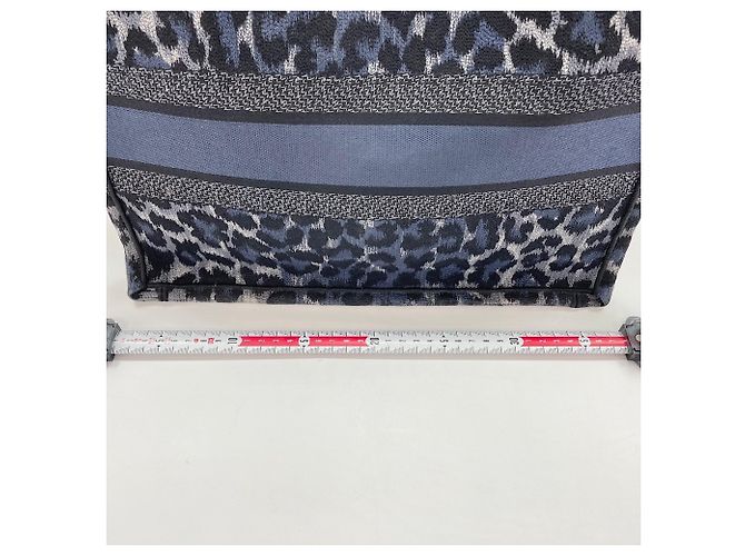 Borsa tote Christian Dior stampa leopardata blu - vista 4