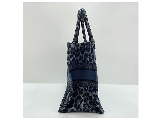 Borsa tote Christian Dior stampa leopardata blu - vista 5