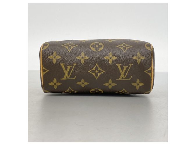 Borsa Louis Vuitton Monogram Mini Speedy Marrone - vista 3