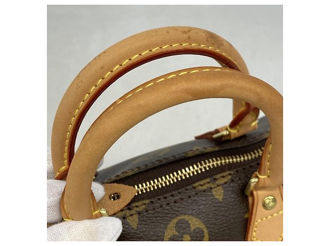 Borsa Louis Vuitton Monogram Mini Speedy Marrone - vista 6