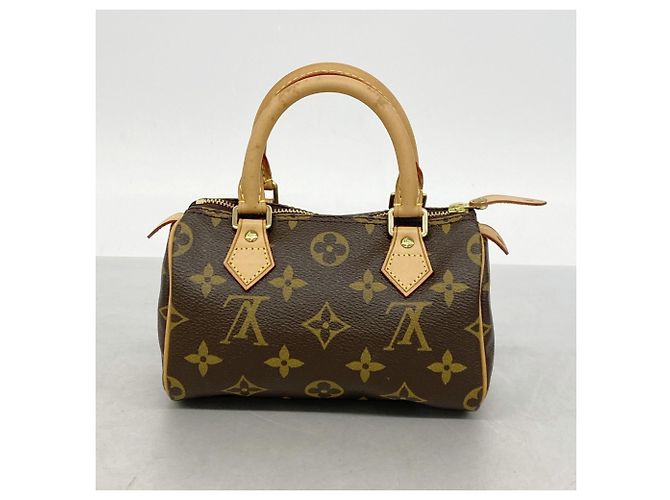 Borsa Louis Vuitton Monogram Mini Speedy Marrone - vista 8