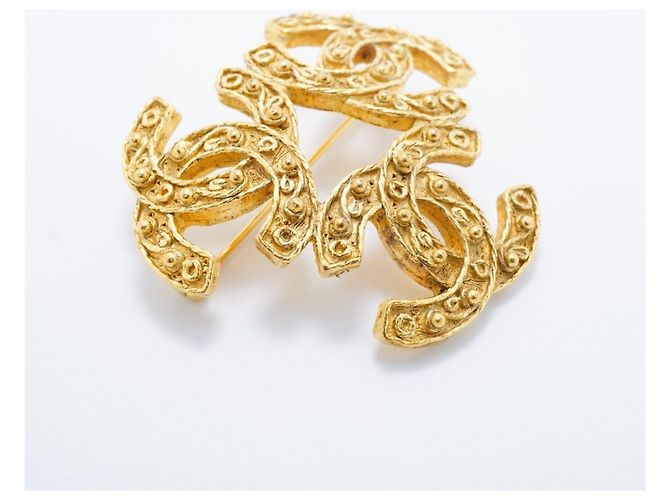 Chanel Coco Triple Coco Mark Brosche Golden - Ansicht 2
