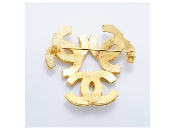 Chanel Coco Triple Coco Mark Brosche Golden - Ansicht 5