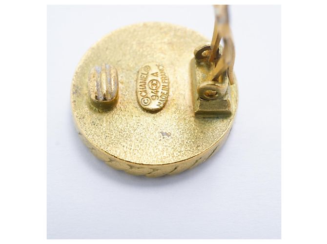 Chanel Coco Mark Circle Clip-Ohrringe Schwarz Golden - Ansicht 7