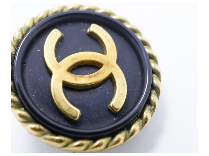 Chanel Coco Mark Circle Clip-Ohrringe Schwarz Golden - Ansicht 8