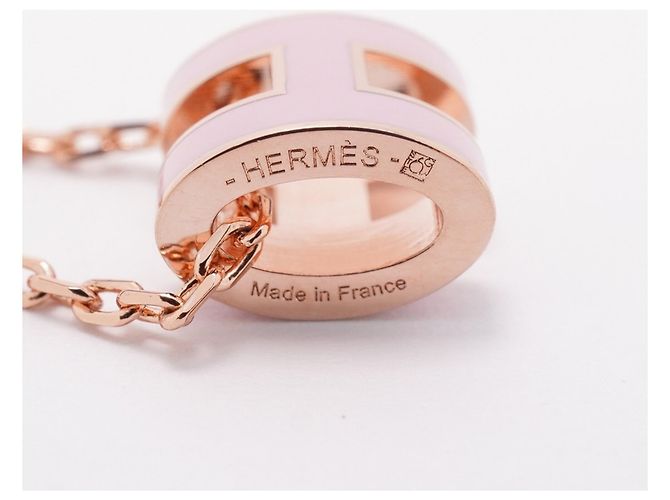 Hermès Collar Hermes Mini Pop H Rosa Dorado - vista 5