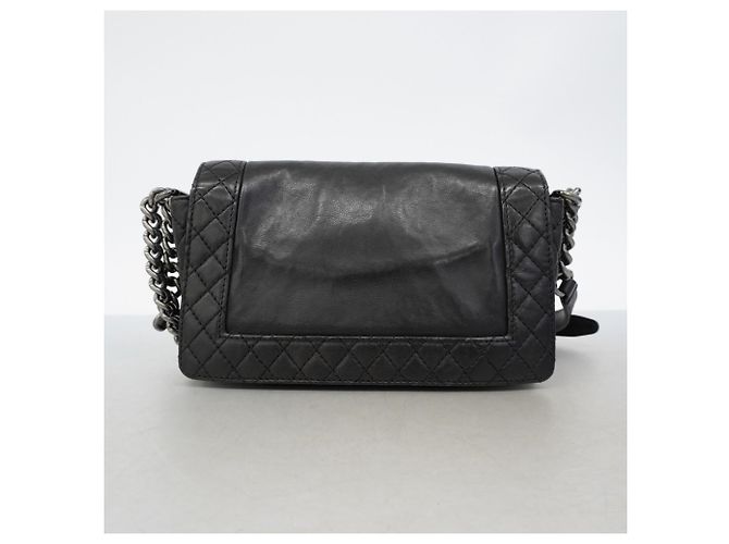 Sac à bandoulière Chanel Boy Chain Noir - vue 11