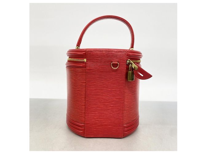 Borsa Louis Vuitton Epi Cannes Rosso - vista 8