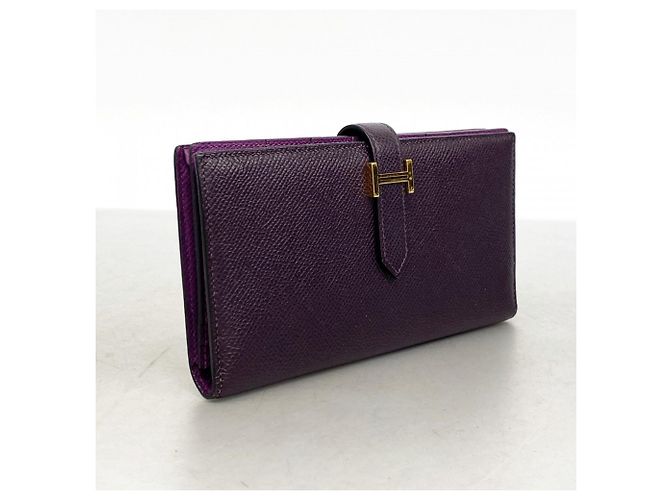 Hermès Hermes Long Wallet Bearn Soufflet Verso Bordeaux - Ansicht 2
