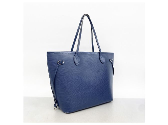Borsa Tote Louis Vuitton Epi Neverfull MM Blu navy - vista 2