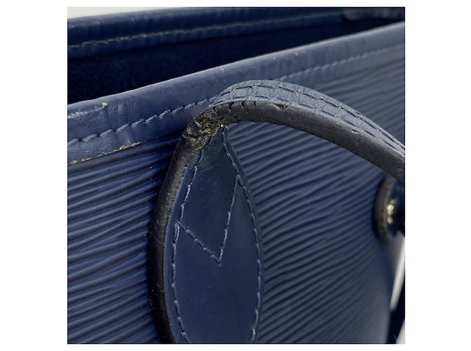 Borsa Tote Louis Vuitton Epi Neverfull MM Blu navy - vista 7