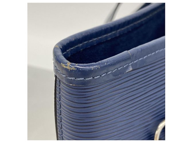 Borsa Tote Louis Vuitton Epi Neverfull MM Blu navy - vista 9