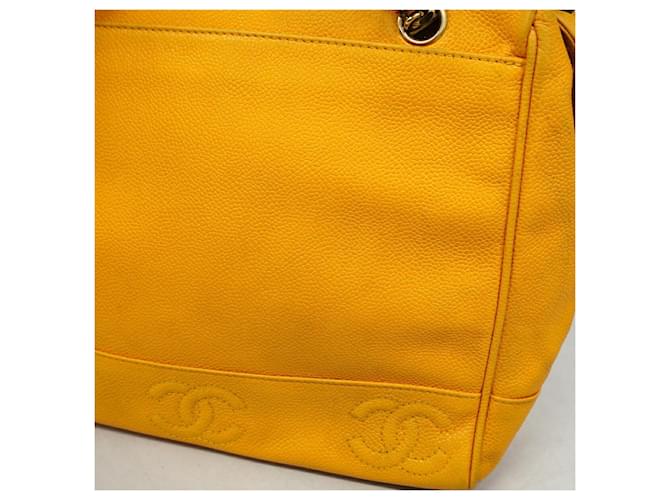 Borsa a Spalla Chanel Triple Coco Giallo - vista 12