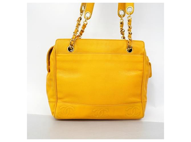 Borsa a Spalla Chanel Triple Coco Giallo - vista 13