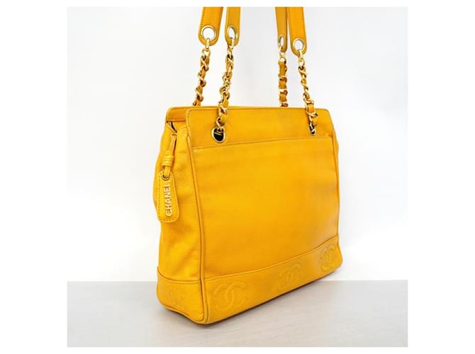 Borsa a Spalla Chanel Triple Coco Giallo - vista 2