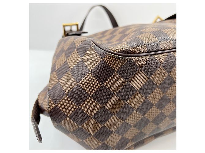 Borsa a Spalla Louis Vuitton Belem MM Marrone - vista 8
