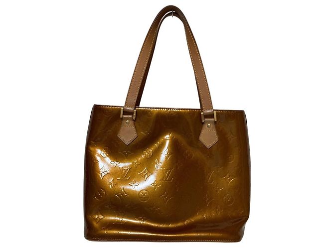 Borsa Louis Vuitton Monogram Vernis Houston Bronzo Monogramma - vista 2