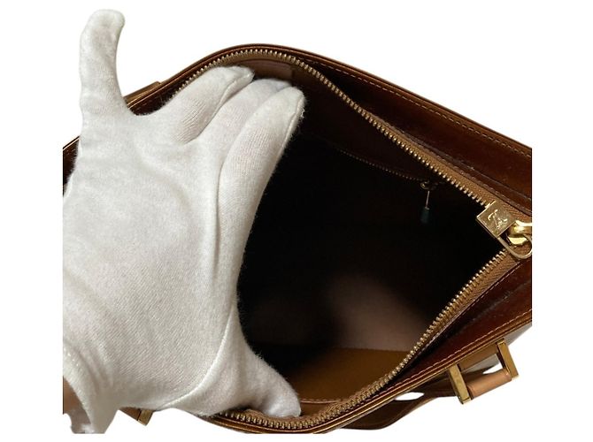 Borsa Louis Vuitton Monogram Vernis Houston Bronzo Monogramma - vista 8