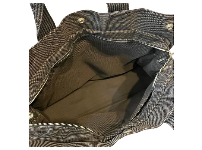 Hermès Hermes Herline MM Canvas Tote Bag Schwarz - Ansicht 6