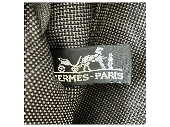 Hermès Hermes Herline MM Canvas Tote Bag Schwarz - Ansicht 7