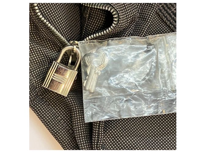 Hermès Hermes Herline MM Canvas Tote Bag Schwarz - Ansicht 9