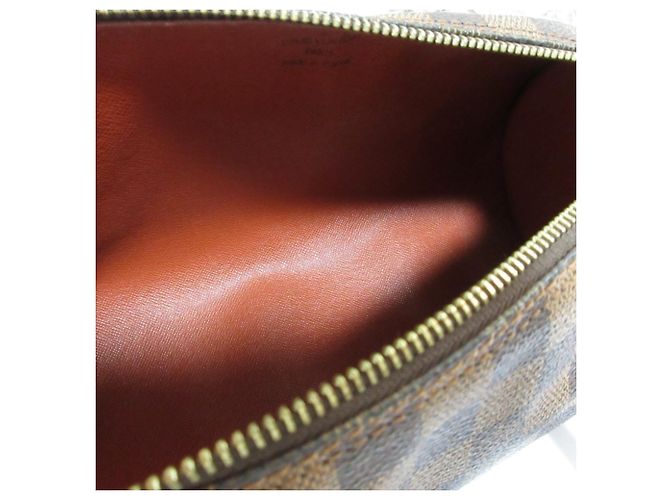 Borsa Louis Vuitton Damier Ebene Papillon PM Marrone - vista 10