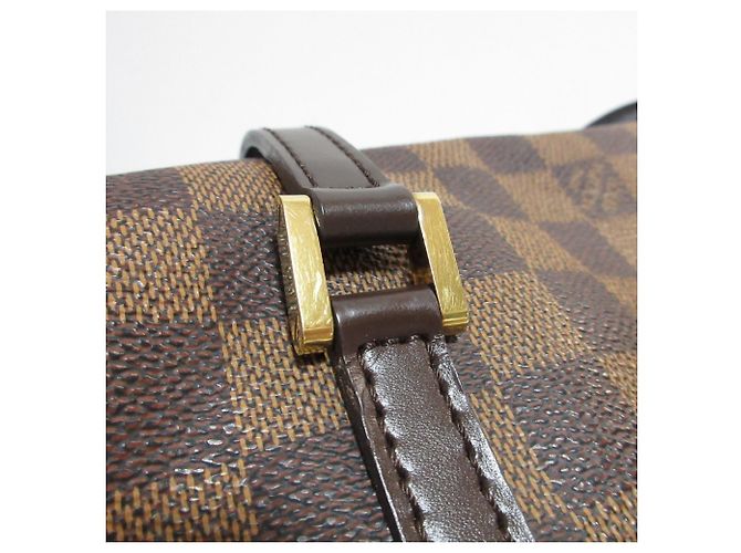 Borsa Louis Vuitton Damier Ebene Papillon PM Marrone - vista 14