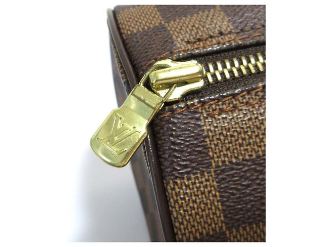 Borsa Louis Vuitton Damier Ebene Papillon PM Marrone - vista 16