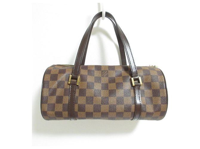 Borsa Louis Vuitton Damier Ebene Papillon PM Marrone - vista 2