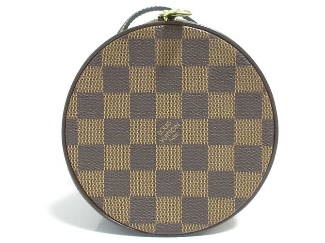 Borsa Louis Vuitton Damier Ebene Papillon PM Marrone - vista 3