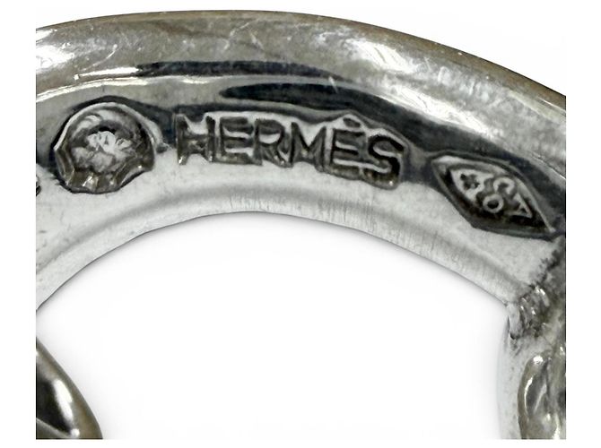 Hermès Hermes 925 H-Logo Hallmark Cufflinks Silvery - view 5