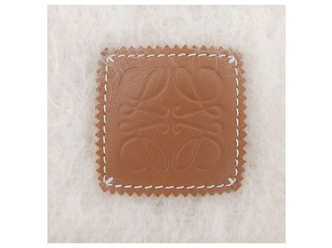 Echarpe de lã e mohair marfim Loewe Cru - vista 4