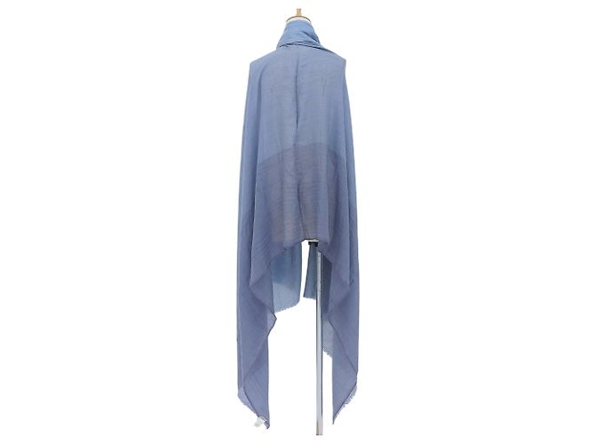 Hermès Stola in cashmere e seta Hermes Margiela Era Blu - vista 4