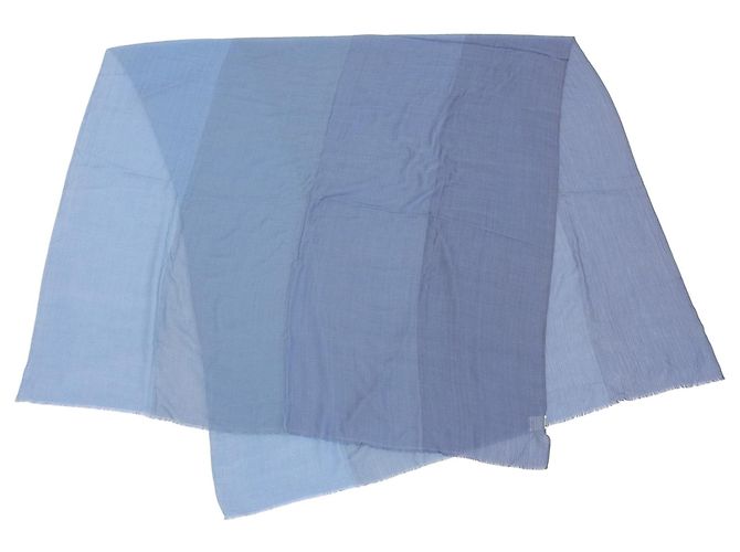 Hermès Stola in cashmere e seta Hermes Margiela Era Blu - vista 5
