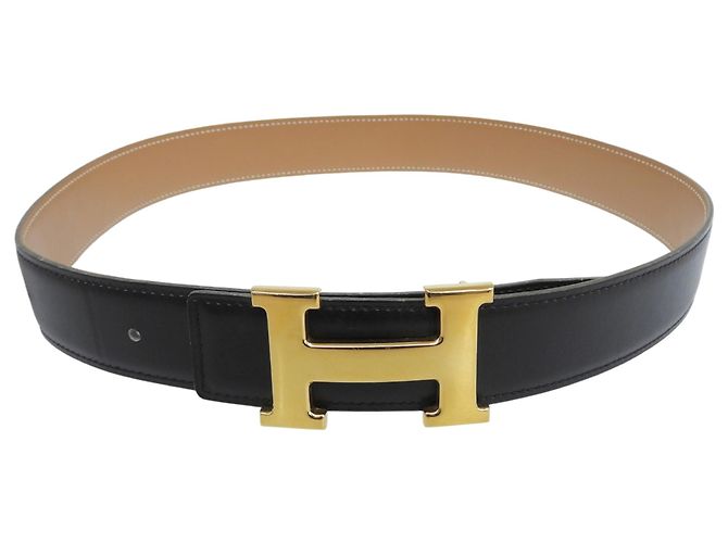 Hermès Hermes Vintage 1995 Constance Ledergürtel Reversibel Schwarz - Ansicht 3