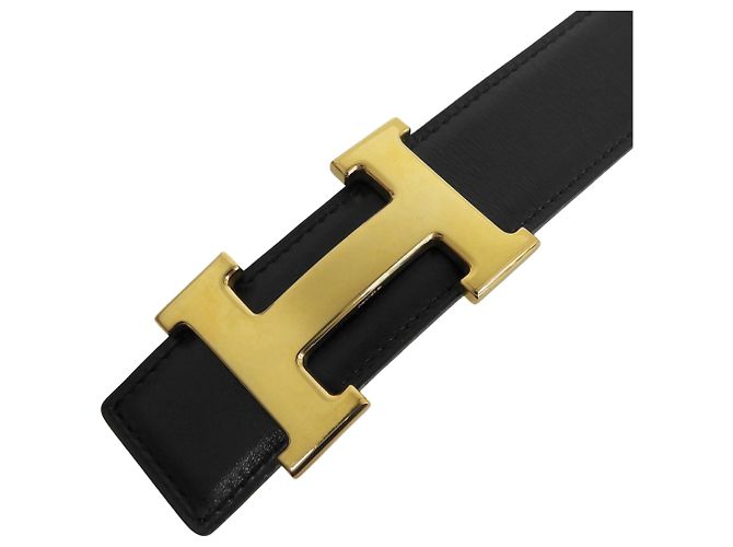 Hermès Hermes Vintage 1995 Constance Ledergürtel Reversibel Schwarz - Ansicht 6