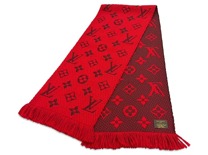 Louis Vuitton Ruby Wool Silk Blend Stole Red - view 4