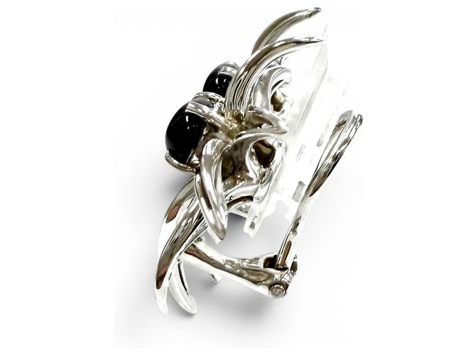 Orecchini a clip Onyx Fireworks di Tiffany & Co. Nero Argento - vista 2