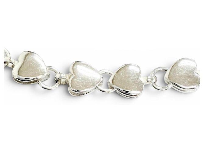 Tiffany & Co Collier Tiffany Vintage Puff Heart Argenté - vue 4