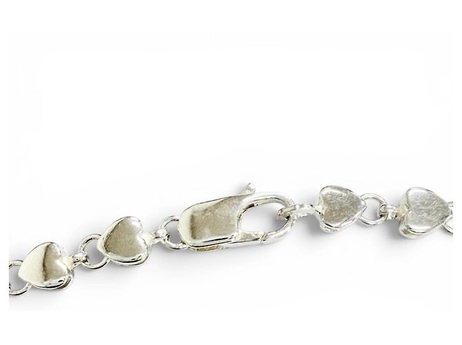 Tiffany & Co Collier Tiffany Vintage Puff Heart Argenté - vue 5