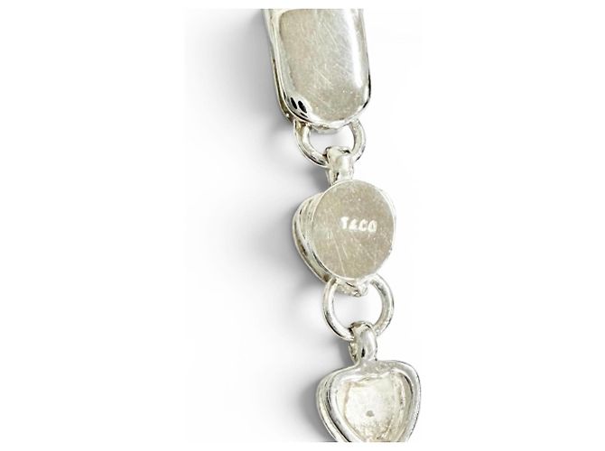 Tiffany & Co Collier Tiffany Vintage Puff Heart Argenté - vue 6
