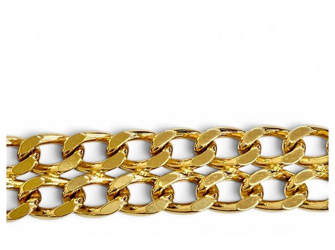 Doppelketten-Gürtel mit Chanel Logo Parfümflakon-Anhänger Golden - Ansicht 6